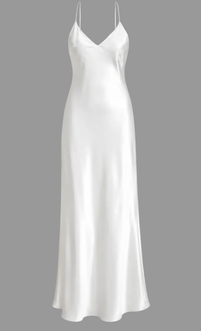 White Satin Bridal Women Wear.