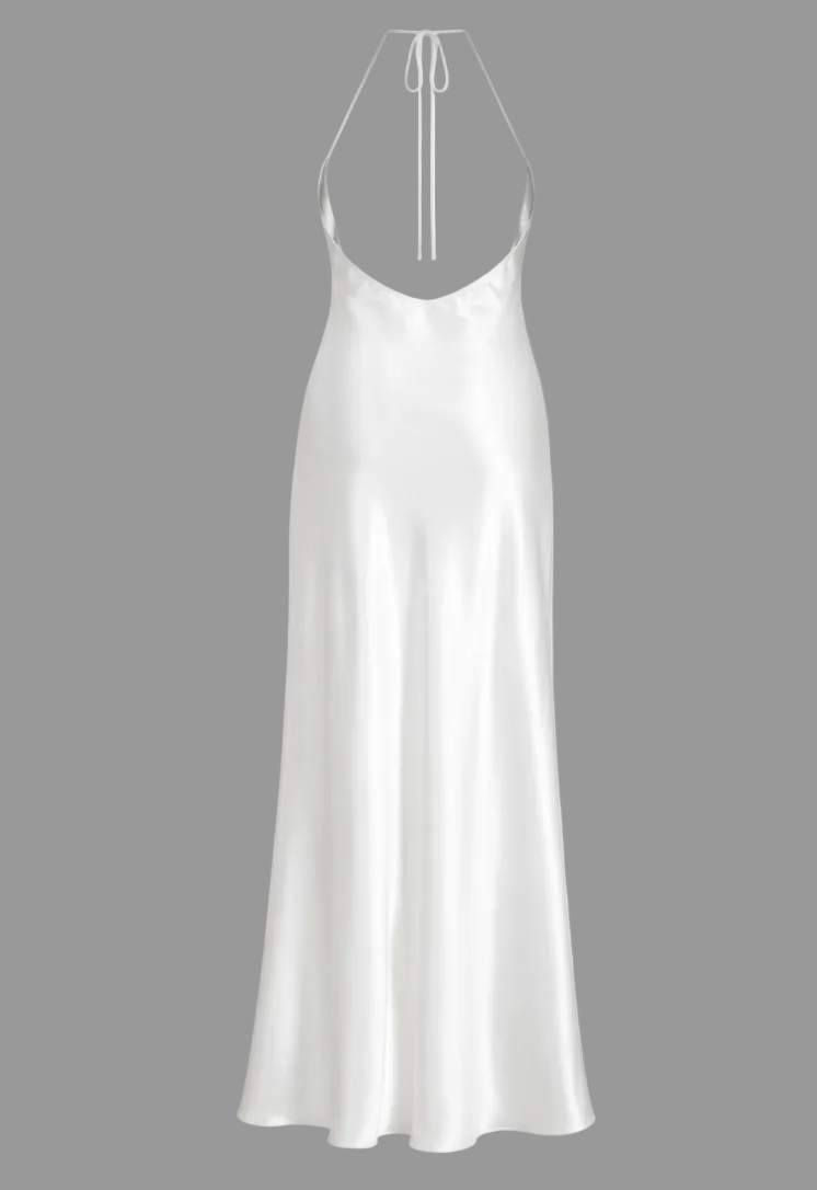 White Satin Bridal Women Wear.