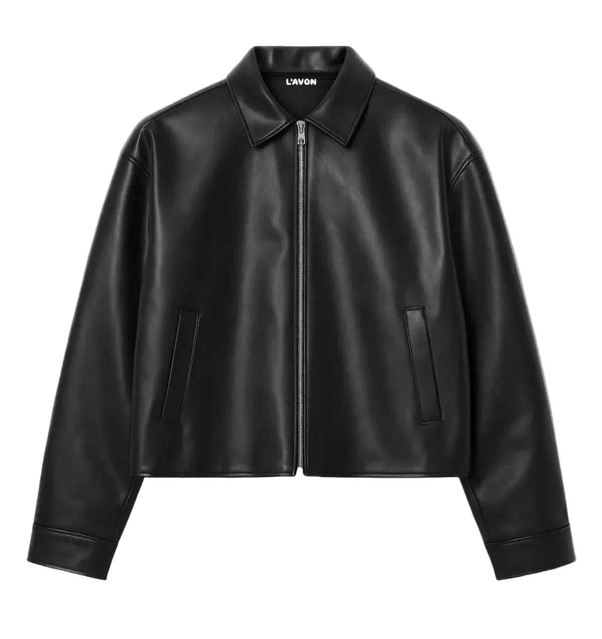 Leather Bomber Jacket.