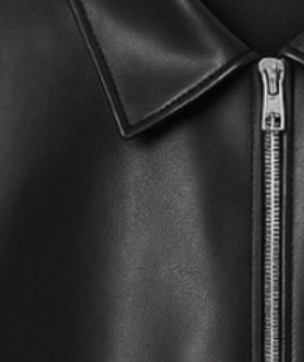Leather Bomber Jacket.