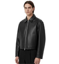 Leather Bomber Jacket.