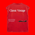 Sleeveless Red Classic Vintage T-Shirt.